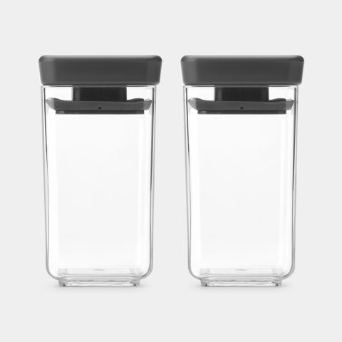 Tasty+ Stackable Canisters – Dark Grey