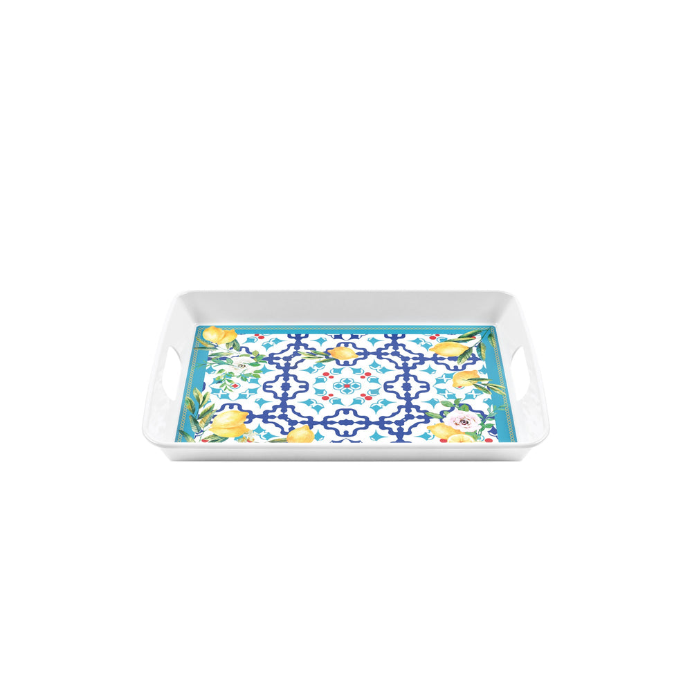 Guzzini Flower and Lemon rectangular tray with handles