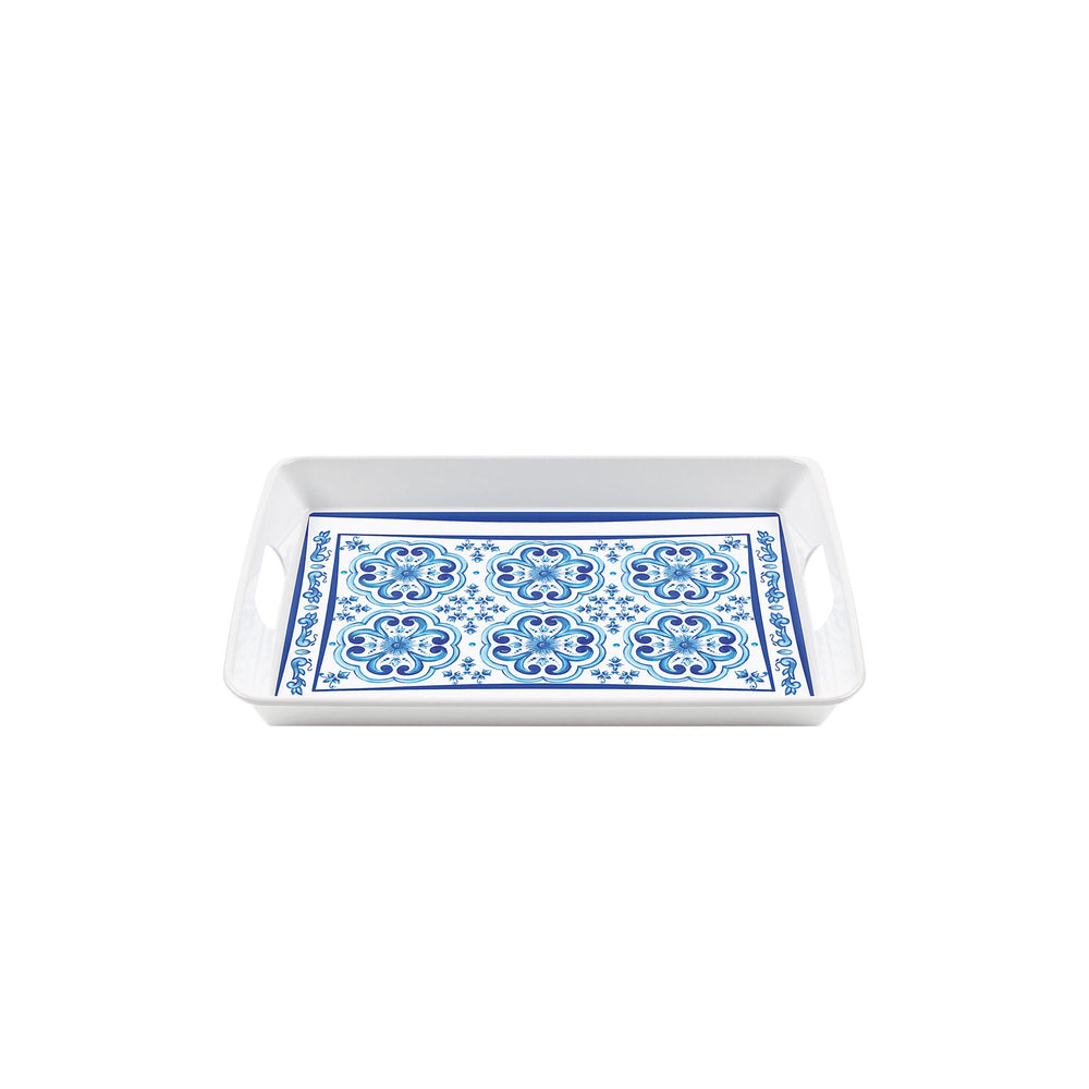 Guzzini Blues rectangular tray with handles