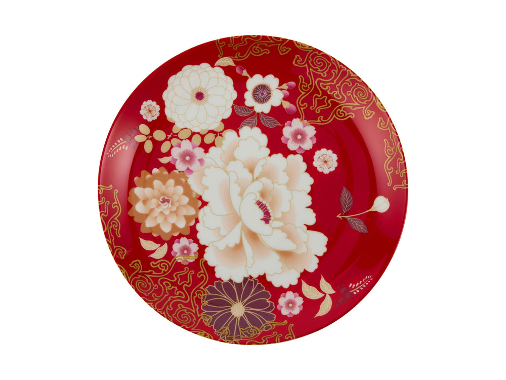 Kimono Cake Plate 20 cm – Red
