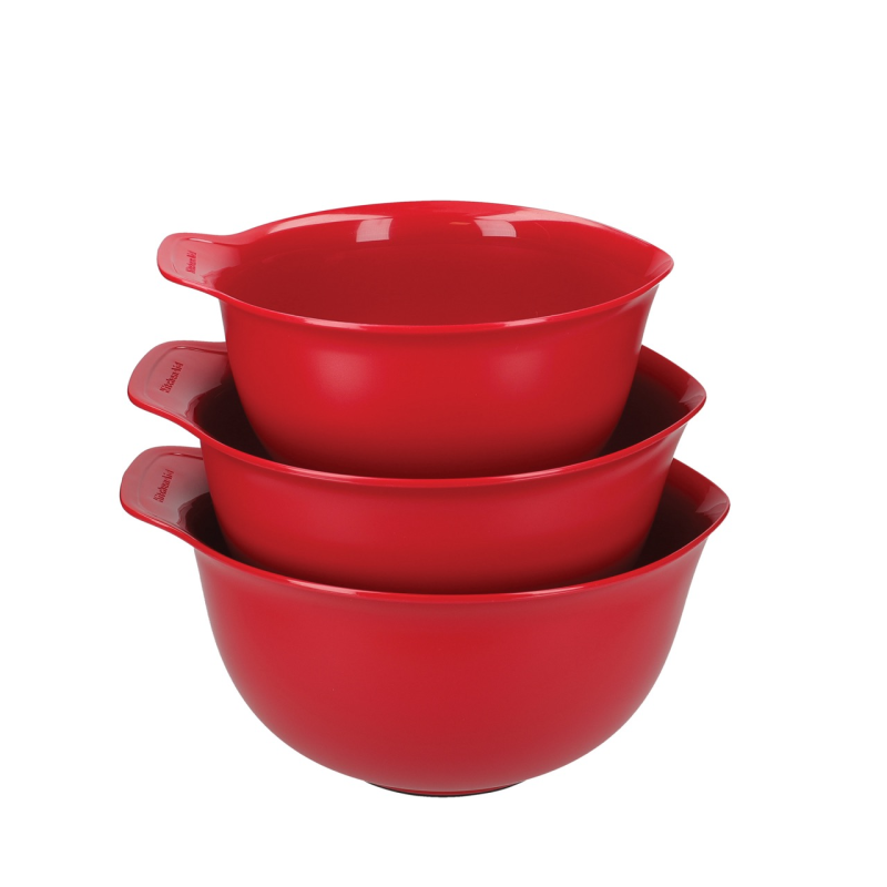 Mixing Bowls, Set of 3 – Red
